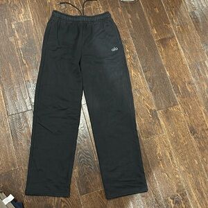 Alo black wide leg sweatpants , size small